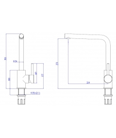 LIAN Küchenarmatur aus Stahl BW7004DBS